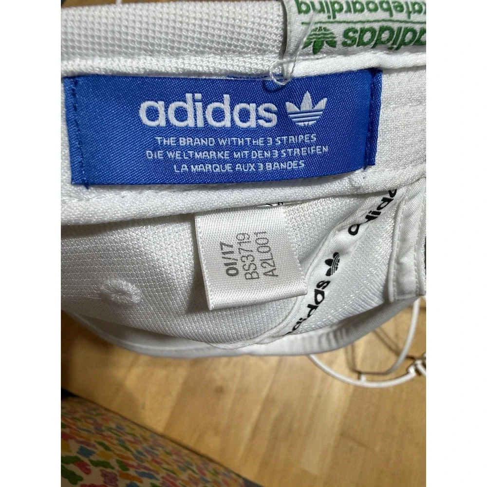 Adidas x Helas Skateboarding Hat White Green 3 Stripe Strapback Cap Rare Collab